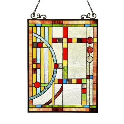 Vitral Estilo Tiffany Panel Ventana Contemporáneo 17.5" x 25" UNO ESTE PRECIO Foto 1 de 2