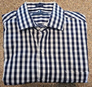 Men's Long Sleeve Button-down Shirt- Tommy Hilfiger- 16-16.5 34/35- Blue White - Picture 1 of 3