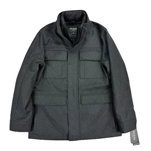 Guess Mens Water-Repellent Wool-Blend Jacket Gray L - Picture 1 of 8