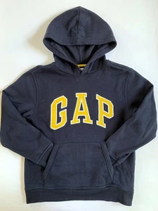 GAP KIDS Boy’s Size XL Navy Yellow Logo Hoodie EUC - Picture 1 of 3
