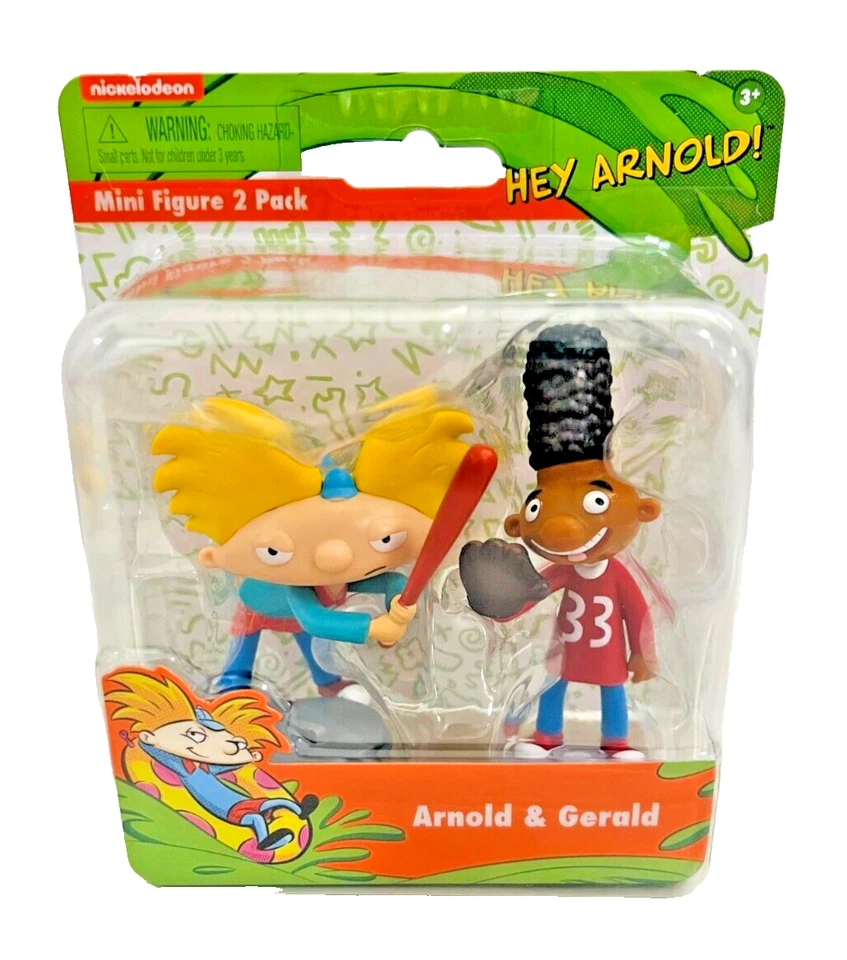 Nuevo en caja Nickelodeon Just Play ¡Hey Arnold! Paquete de 2 mini figuras Arnold y Gerald Foto 1 de 3