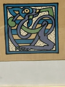 Celtic Original Hand Painted Silk Print By Rossa Connolly Print 11”x 11” - Picture 1 of 5
