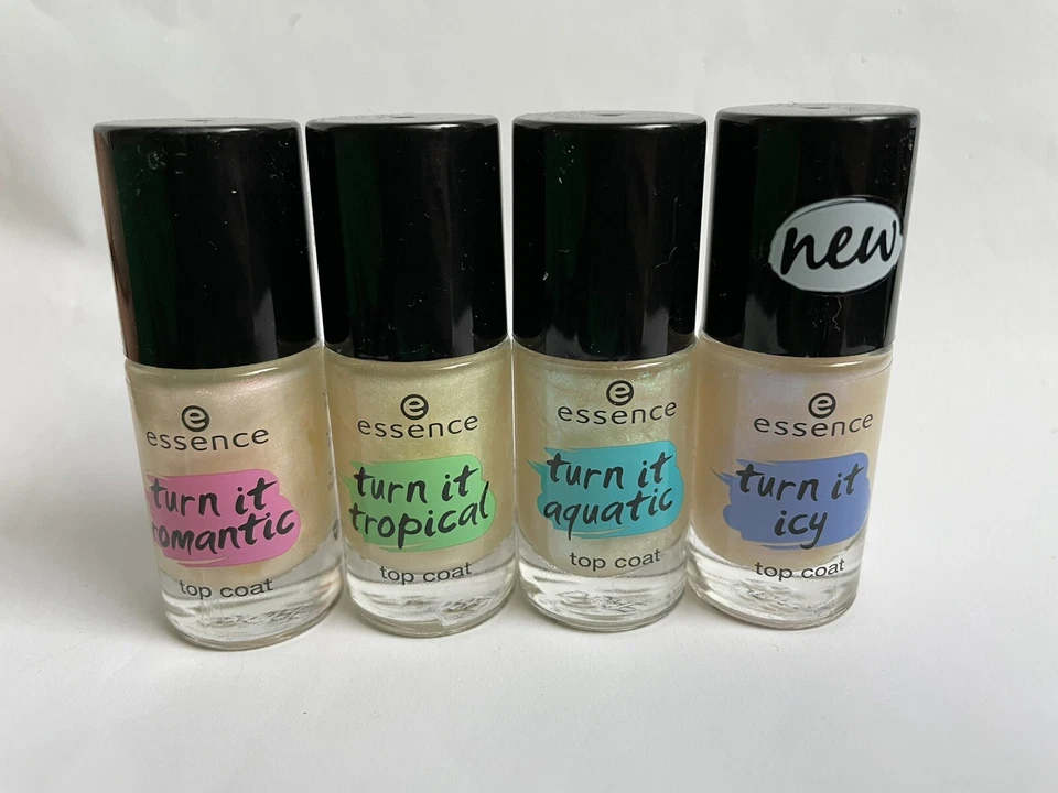 essence TOP COAT TURN IT... Nail Polish Nagellack Set 5 Stück 4x 8ml - Bild 1 von 2