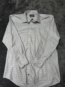 Hart Schaffner Marx Dress Shirt Men’s Large 17-34 geometric Pima Cotton Non Iron - Picture 1 of 7