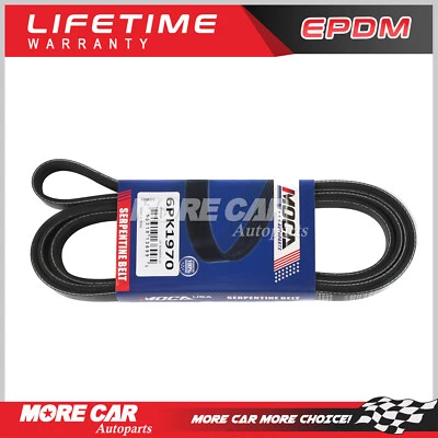 Cinturón serpentino EPDM 6PK1970 apto para Chevrolet Ford Focus Granada Mustang Jeep Foto 1 de 4