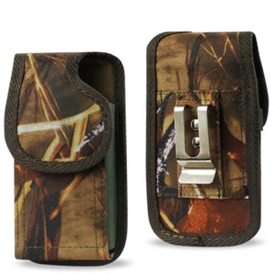 Tree Camo Rugged Nylon Holster Pouch Case Fits Phone with Otterbox Defender ON - Picture 1 of 6