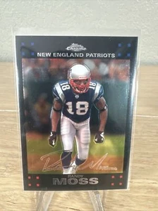 2007 Topps Chrome Randy Moss Refractor #TC28 New England Patriots Silver SP - Picture 1 of 6