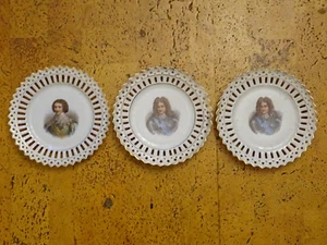 Zierteller Jugendstil, Frankreich, 1 Teller von 3 - Bild 1 von 5