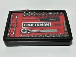 Craftsman Tools USA 33429 NEW NOS 29pc 3/8” Drive SAE Metric Socket Mechanic Set - Picture 1 of 13