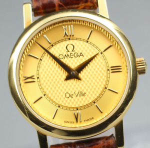 [Near MINT Card] OMEGA De Ville 7360.14 18K 750 Gold 11.9g Quartz Ladies Watch