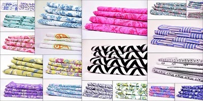 200 Meter Indian Floral Cotton Fabric Apparel Fabric Hand Block Print Sewing Art - Image 1 of 4