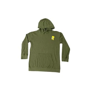The Simpsons Bart Simpson Youth Olive Green Pullover Hoodie Size 2XL - Picture 1 of 6