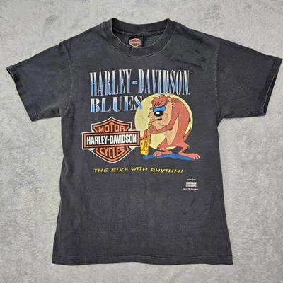 VTG 1994 Harley-Davidson Taz Shirt M USA Made Looney Tunes Coziahr Decatur IL - Image 1 of 4