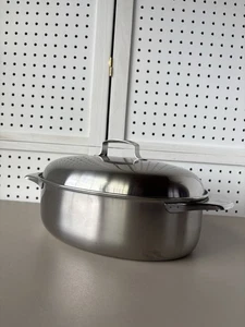 Revere Ware 1801 All Stainless Oval Casserole w Lid Dual Handles - Picture 1 of 9