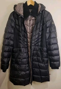 Bernardo Women’s XL Down Jacket Packable Compact Puffer Coat Hooded EUC - Picture 1 of 9