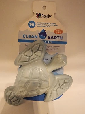 Spunky Pup, Blue Turtle, Dog Chew Toy, Clean Earth Collection, Chicken Flavor  - Image 1 of 2