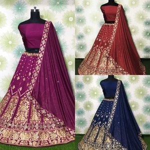 PAKISTANI DESIGNER LEHENGA CHOLI INDIAN BOLLYWOOD WEDDING PARTY WEAR READYMADE - Picture 1 of 37