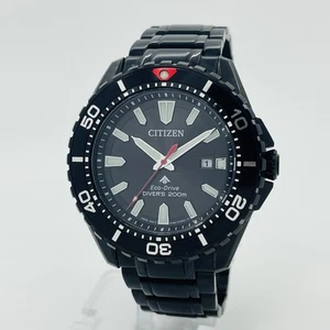 Citizen Promaster Diver Herren Eco-Drive Stahl Schwarz 44mm Uhr BN0195-54E - Bild 1 von 6