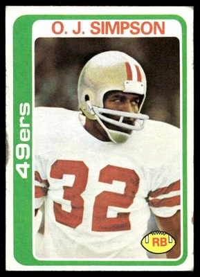 1978 Topps #400 O.J. Simpson San Francisco 49ers VG-VGEX NO RESERVE! - Image 1 of 2