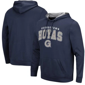 Men's Colosseum Navy Georgetown Hoyas Resistance-Pullover Hoodie - Picture 1 of 3