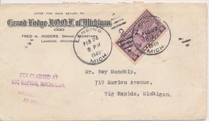 Grand Lodge I.O.O.F. Odd Fellows of Michigan Lansing 1940 10c Special Delivery - Picture 1 of 2