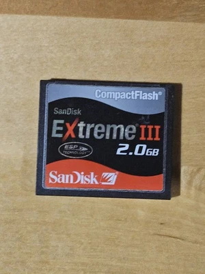 SanDisk Extreme III 2GB CF Compact Flash Memory Card ESP - Image 1 of 2