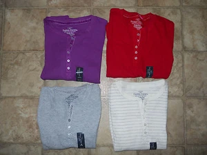 Girls Thermal Shirts Henley Top Size XS S M L XL  - Picture 1 of 1