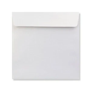 155 x 155 Sobre Cuadrado Perlado Blanco | Peel/sello | Solapa Recta 120gsm - Imagen 1 de 3