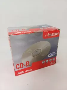 Imation CD-R 52x 700mb 80 min discs in jewel cases New and Sealed 10 Pack - Picture 1 of 7