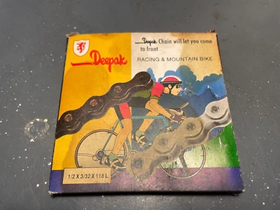 Vintage NOS Deepak Black Racing/MTB Chain 1/2 x 3/32 x 118L - Image 1 of 4