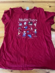 Misfits Toys Christmas Tee Shirt Red Size Med Women’s  Rudolf - Picture 1 of 5