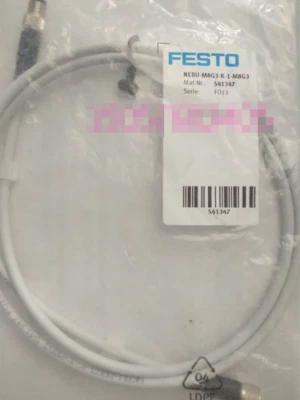 1PC New Festo NEBU-M8G3-K-1-M8G3  541347  Connect Cable Brand - Image 1 of 3