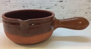 French TERRA COTTA Sauce Pan France 19 cm Vallauris Style Casserole Cassoulet - Picture 1 of 7