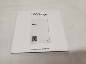 Linq Badge. NFC and QR Networking White PVC badge.  Business Card Replacement - Picture 1 of 2