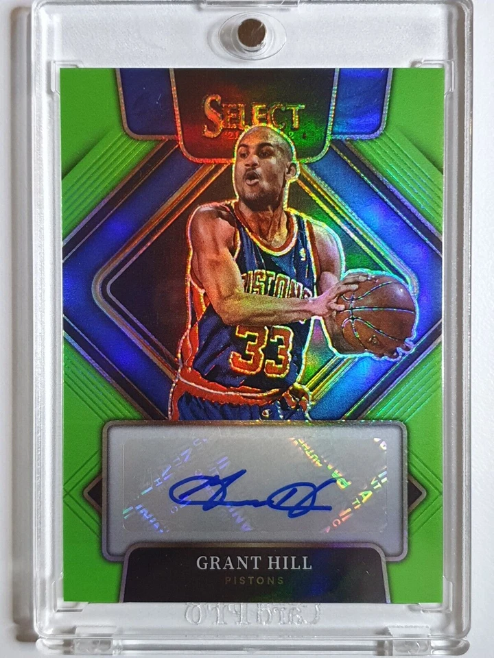 Panini Select Grant Hill 2021 #auto verde neón/99 firmas - listo para calificar Foto 1 de 4