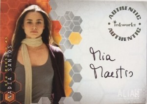 Mia Maestro as Nadia Santos Autograph A22, Alias Season Three, Inkworks
