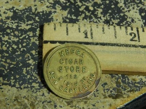 CASTILLO NUEVO, INDIANA. TIENDA DE CIGARROS MECA. 25C. MONEDA FICHA COMERCIAL - Imagen 1 de 8