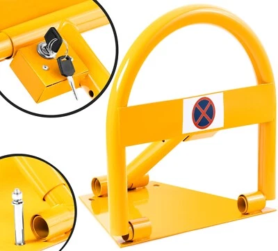 SEVICO Parkplatzsperre Absperrpfosten Parkpfosten Parkplatz Parkplatzbügel Klappbar