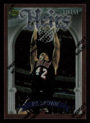 P.J. Brown 1996-97 Finest #179 Miami Heat Basketball Card - Image 1 of 2