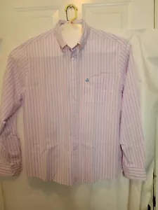 Brooks Brothers 1818 Men's Shirt Long Sleeve Pink/Blue/White Striped Size L (A2) - Picture 1 of 7