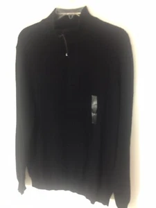 Tasso Elba Large Mens 1/3 Zip Neck Supima Cotton Pullover Sweater New - Picture 1 of 7
