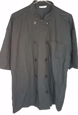 Uncommon Thread Delray Chef Coat 10 Button Mesh Back Short Sleeve size LG L 0421 - Image 1 of 3