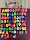 85 Fillable Easter Plastic Eggs Hunt. Various Sizes Colors Include 17 Small Toys