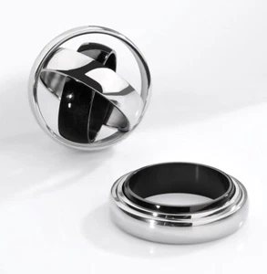 Ring Edelstahl Dreierring Freundschaft Herren Damen Partner Verlobung ID Liebe - Bild 1 von 3