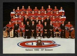 1986-87 Montreal Canadiens Team-Issued 5"x 7" Team Photo Patrick Roy Rookie - Bild 1 von 3