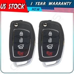 2 Remote Car Key Fob for Hyundai Sonata 2015 2016 2017 TQ8-RKE-4F16 4 Buttons - Picture 1 of 10