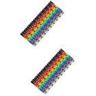 200 Pcs Number Tube USB Cable Cord Tags Labels Electric Wire Multicolor