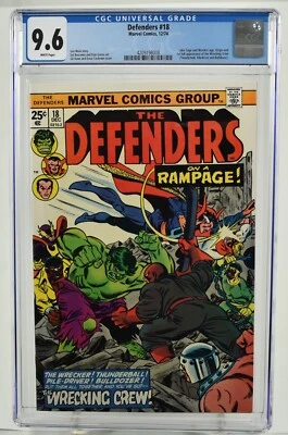 Defenders #18 CGC 9.6 (1974) Origin & First Full Appearance Wrecking Crew Marvel - Image 1 of 4