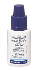 2 x Betadine Powder 10g Each 5% For Wound Infection , First Aid Use + Free Ship