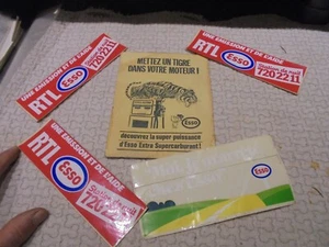 lot d'Anciens Autocollants Esso de pare brise et Pub Au Tigre et à la Goutte  - Picture 1 of 5